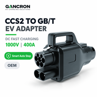 Adaptateur de charge rapide GANCRON CCS2 vers GB/T EV avec adaptateurs de chargeur CHAdeMO, adaptateur de charge de véhicule super pour prise de voiture européenne