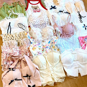 Camiseta de <span class=keywords><strong>Mujer</strong></span> Vintage Barata, Suave y Cómoda, Corta y Moderna con Decoración de Encaje, Camiseta de Manga Corta para <span class=keywords><strong>Mujer</strong></span> - Product Image 1