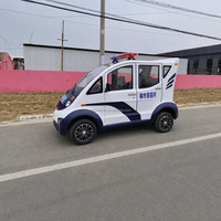 Véhicule de patrouille électrique 4 places de haute qualité, coque entièrement métallique, autonomie de 90 km, certifié CE, idéal pour les parkings