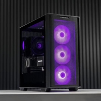 Casing komputer penjualan laris A21 casing PC Gaming hitam/putih jendela hitam