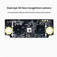 FM225 Mini Kamera Pengenal Wajah Binokuler RGB Lensa Ganda AI USB Kamera Pengenal Wajah 3D Modul Kamera USB2.0 Dengan IR Inframerah