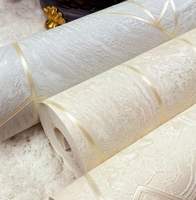 Papier peint PVC uni avec gaufrage léger et lignes irrégulières, imperméable pour la décoration de la maison et des hôtels