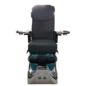 Luxury High Quality Electric Spa Massage Foot Pedicure Chair with <b>Plastic</b> and Glass Basins Magnetic Jet LED Lamp for Nail Salon - Product Image 2