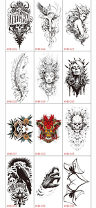 Skull Flower Tribal Temporary <b>Tattoo</b> Sticker Waterproof Long Lasting Water Transfer <b>Paper</b> Decal for Body Art Professional Use - Product Image 6