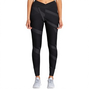 Custom Simple Solid Women's High Waist Athletic Yoga <b>Leggings</b> Breathable Spandex/Polyester <b>Gym</b> Workout Fitness <b>Leggings</b> - Product Image 1