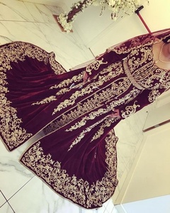 Éblouissant Lehenga Choli voile lourd Zardozi broderie acétate matériel étage longueur robe pour les femmes fête mariage Occasions ATIYA - Product Image 1