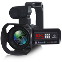 Perekaman 8K Ultra HD Foto 48MP (Interpolasi) Layar Sentuh HD 3.0 Inci Mendukung Mikrofon Eksternal Kamera Vlog
