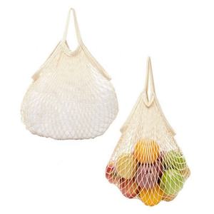 Sac de courses en filet de coton en gros avec longue poignée, réutilisable pour fruits et légumes, fermeture à bandoulière, motif lettres - Product Image 1
