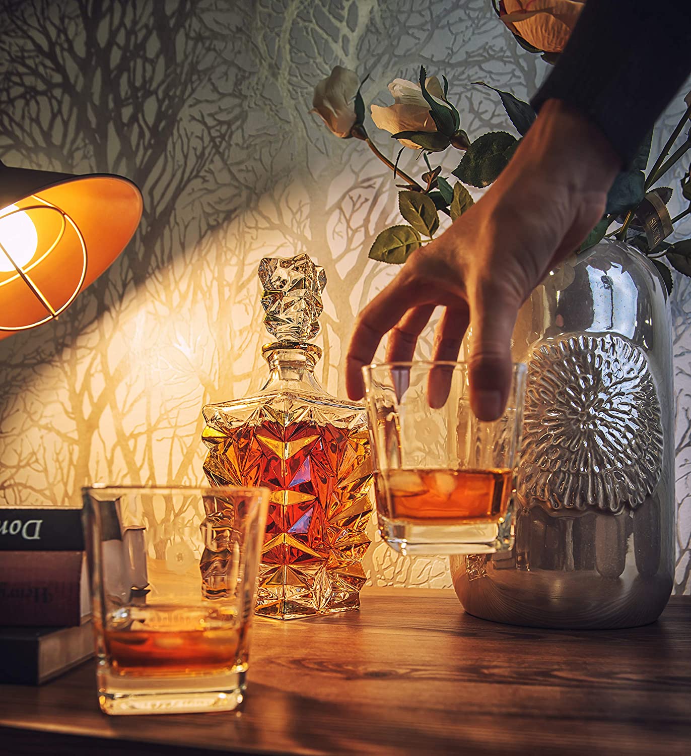 1 decanter and 4*glasses Crystal Whiskey Decanter  Whisky Gifts