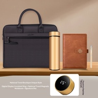 Cadeau d'entreprise personnalisable avec logo : carnet A5, stylo, tasse et porte-documents – design moderne et minimaliste en métal