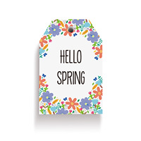 Étiquettes suspendues pour fleurs de la collection Printemps, en stock, pour emballage cadeau, décoration de fête, artisanat, boulangerie, savon, logo personnalisé