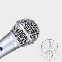 Microphone Karaoké Amplificateur Haut-parleur Domestique Conférence Haut-parleur d'Ordinateur Microphone Filaire à Bobine Dynamique pour Diffusion en Direct