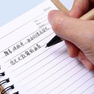 Wholesale Cover Spiral <b>Notebook</b> Sticky Notes Custom Logo Kraft Notepad With Pen for Sale - Product Image 4