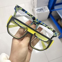 Lunettes optiques en acétate surdimensionné, montures carrées à monture intégrale tendance pour unisexe, toutes formes de visage, lunettes