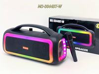 MS-3644BT-W Microphone Karaoké Enceinte Portable Sans Fil Bluetooth avec Basses Subwoofer Lecteur Sport pour la Maison Cadeau RGB Fête TF USB FM