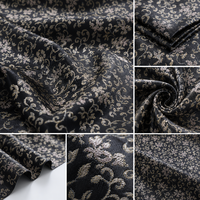 Tissu brocart floral doré effet crépuscule, tissage de luxe héritage chinois pour la confection de vêtements