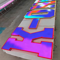Lettres lumineuses RGB étanches IP65-67 imprimées en 3D, enseigne publicitaire LED personnalisée pour la maison et les hôtels avec transformateur