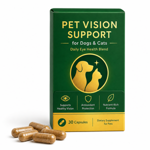 Integratore Botanico per la Salute della Vista degli Animali Domestici: Luteina e Zeaxantina in Capsule per Cani e Gatti, Supporto Quotidiano per Comfort e Vista - Product Image 1