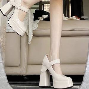 Wholesale new style women's square-<b>toe</b> ankle strap round-<b>toe</b> low-heeled shoes with fashionable <b>platform</b> <b>heels</b> and <b>open</b> <b>toes</b> - Product Image 4