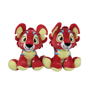 Peluche a Forma di <span class=keywords><strong>Tigre</strong></span> Rossa Cartoonesca, Morbido Giocattolo in Cotone PP, Regalo per Bambini, OEM - Product Image 2