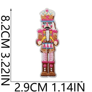 Parches Bordados de Cascanueces, Figuras de <span class=keywords><strong>Ballet</strong></span> Navideñas, Apliques Termoadhesivos, Decoración Navideña Rosa Pastel para Chaquetas, Accesorios DIY - Product Image 5