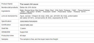 ซอสไก่รสหวานและเผ็ดคุณภาพสูงแบบไทยขวด800กรัมสำหรับจุ่มไก่ย่างและไก่ทอด - Product Image 5