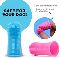 Cepillo de Dientes de Silicona para Perros, Diseño Simple para Limpieza Bucal, Cuidado Dental Canino, Entrega Rápida