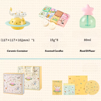 Coffret cadeau d'aromathérapie pour chat mignon Stars Envoy |   Bougie parfumée et diffuseur à bâtonnets avec support en céramique en forme de chat – Modèle très prisé – Prix usine