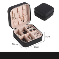 FANXI arrivée de luxe mini cuir pu petite boîte à bijoux de voyage organisateur femmes cadeaux logo personnalisé boîte de rangement de bijoux avec miroir