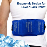Sac de glace réutilisable écologique chaud/froid avec sangle pour genoux, taille et épaules – Thérapie de refroidissement doux pour blessures sportives