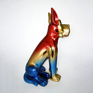 <span class=keywords><strong>Perro</strong></span> Dogo Alemán de Resina con Electroplacado de Color, Arte Moderno Personalizado - Product Image 4