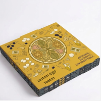 Boîtes à pizza en carton ondulé biodégradable jetables, personnalisées avec logo, imperméables, pour restaurants, vente en gros