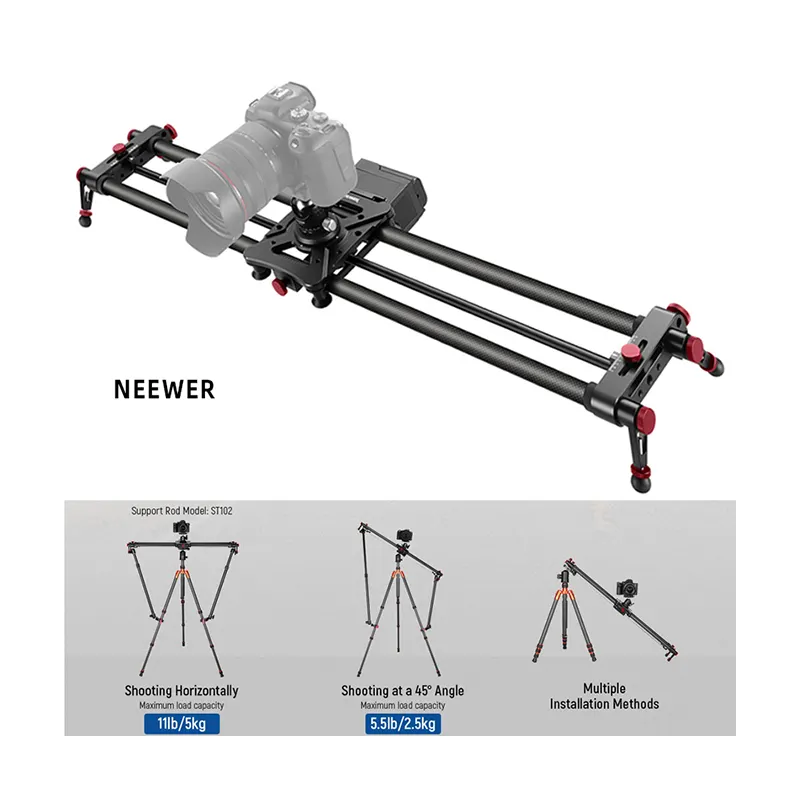 Altri accessori per fotocamere videocamera Dslr portatile in fibra di carbonio da 120cm Dv Shooting Camera cursore motorizzato per fotocamera