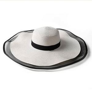 Sombrero de ala ancha con protección facial, estilo pescador de organza, para mujer, delgado, de verano, con protección solar. - Product Image 1