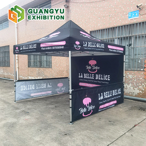 Tonnelle de marché personnalisée 3x3 – Pavillon imperméable de bonne qualité, abri pliable imprimé sur mesure avec table - Product Image 4