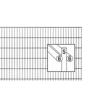 Valla de alambre doble de 6/5/6mm de altura personalizada de fábrica profesional Doppelstabgitterzaun