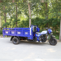 Tricycle à moteur 5 roues adapté aux routes difficiles, moteur refroidi par eau 250cc, tricycle à essence pour l'agriculture