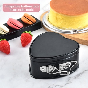 Moule à gâteau en forme de cœur, antiadhésif, avec fond amovible, pour la pâtisserie, 4 pouces - Product Image 4