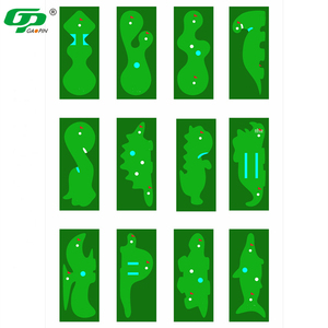 Tapis de putting de golf de grande taille en gazon synthétique artificiel de conception élégante, marque GP, GPC004, durable, avec drapeau/tasse, utilisation intérieure/extérieure, unique - Product Image 3