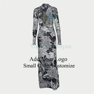 Vestido <span class=keywords><strong>de</strong></span> Noche <span class=keywords><strong>de</strong></span> <span class=keywords><strong>Fiesta</strong></span> para Mujer, Nuevo Modelo 2026, Económico, <span class=keywords><strong>de</strong></span> Moda, con Diamantes, <span class=keywords><strong>de</strong></span> Malla Transparente y Manga Larga con Abertura - Product Image 2