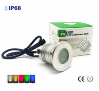 DC12V 24V IP68 lumière de piscine LED sous-marine 3W corps en verre en acier inoxydable blanc bleu vert émettant pour jardin étang paysage bateau