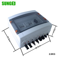 PV Array DC Combiner Box pour panneau solaire à 2 cordes DC 1000V 2in 1out avec interrupteur isolateur DC Boîte de jonction PV