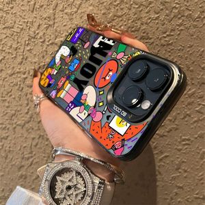 Mode Cool Print TPU Anime Abstrakte Malerei Telefon hülle Cartoon Rückseite Für iPhone 16 Pro Max 15 14 13Mini klare Rückseite - Product Image 5