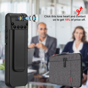 Mini caméra de sécurité Full HD 1080P, caméra de conférence, enregistreur <span class=keywords><strong>DV</strong></span> à détection de mouvement, enregistrement intelligent, caméra à clip dorsal - Product Image 2