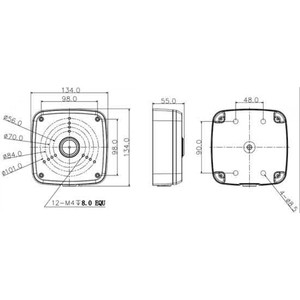 ดาฮัว พีเอฟเอ 122 กล่องติดผนังสำหรับกล้องบุลเล็ตไอพี 65 อุปกรณ์เสริมสำหรับการเฝ้าระวังตัวเรือนอะลูมิเนียม - Product Image 5