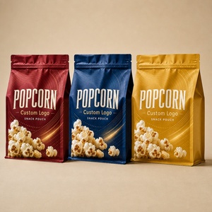 Bolsa para <span class=keywords><strong>Palomitas</strong></span> Personalizada con Impresión, Impermeable, de Aluminio, con Fondo Plano y Cierre para Alimentos Inflados - Product Image 3