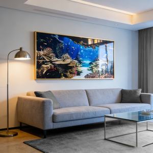 Peintures 3D personnalisées, nouvelle vente chaude, paysage sous-marin, cadre en aluminium, peinture en porcelaine cristalline, décoration murale, art - Product Image 2