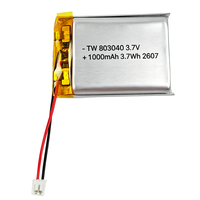 Batterie Li-ion polymère au lithium personnalisée, écologique, rechargeable, 400mAh, 660mAh, 850mAh, 1000mAh, 1300mAh, 1800mAh, 3.7V, haute et basse température