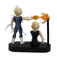 Figurine Anime GK de 20 cm, Modèle Personnalisé OEM/ODM, Nouveau Style, Ornement de Collection, Super Saiyan Prince Majin avec Lumière LED