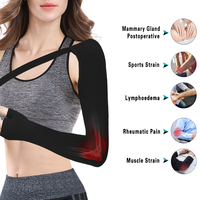 Manchon de compression graduée 20-30 mmHg pour bras, drainage lymphatique, soutien des membres supérieurs pour patients post-chirurgie mammaire, certifié CE